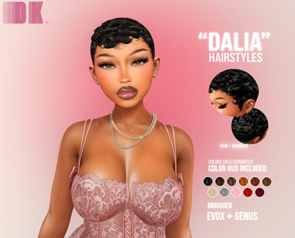 Second Life Marketplace - Dark Pink "Dalia" Hairstyles
